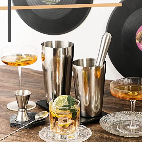 Tessco for you Cocktail Shaker Set, 16 Pcs Stainless Steel Bar Set