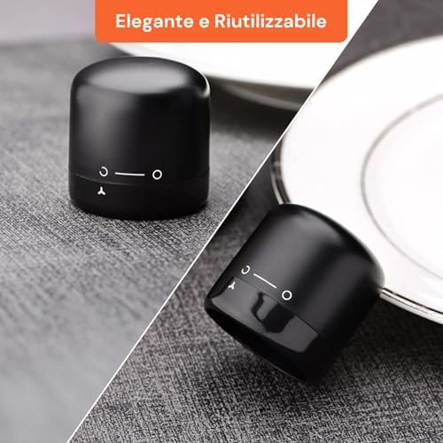 Vacuum Stopper for Wine Made of Robust ABS in a Set of 3 - Fresh