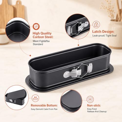 2 Pack 12“ Oval Springform Pan Carbon Steel Nonstick