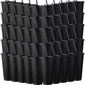 Honeydak 60 Pack Plastic Tumbler with Straw and Lid Bulk, Black
