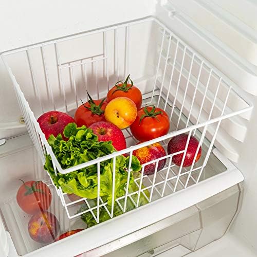 iPEGTOP Deep Refrigerator Freezer Baskets, Large Household Wire