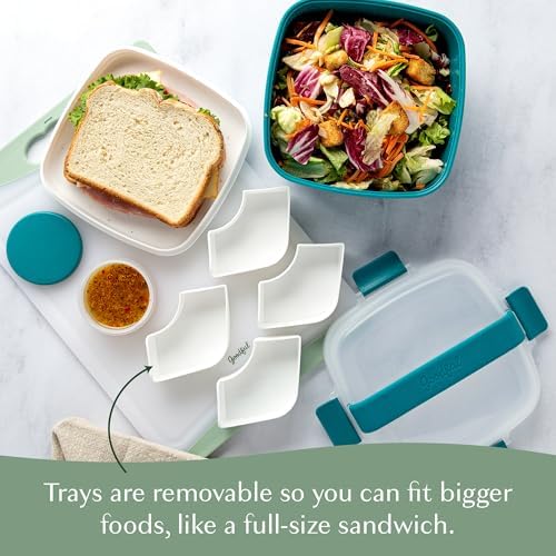 Goodful Stackable Lunch Box Container, Bento Style Food Storage with