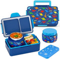 Bento Lunch Box for Kids–3 Compartment Leak Proof Insulated Lunch