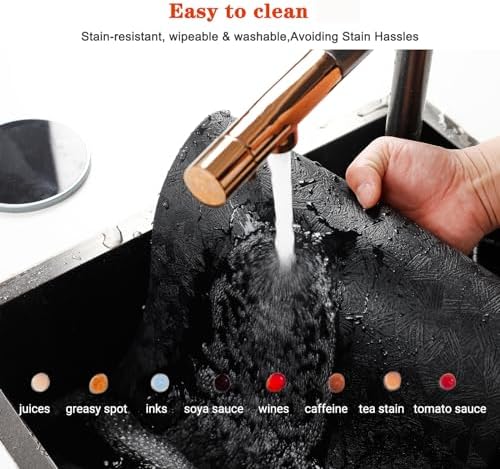 Vinyl Plastic Placemats Set of 6 Waterproof Wipeable Table Mats