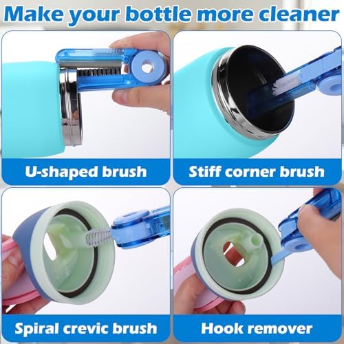Palksky Water Bottle Cleaning Brush Kit, Brush & Straw Cleaner for