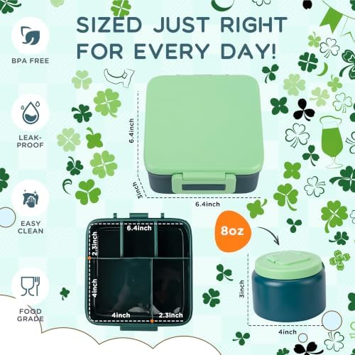 Bento Lunch Box for Kids with 8oz Thermo Containers for School,Camping