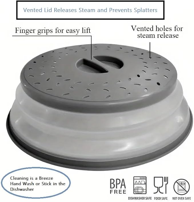 Dependable Industries' 2-in-1 Collapsible Microwave Splatter Guard Cover & - Image 7