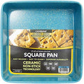 casaWare 9.5-inch Square Cake Pan (Blue Granite)
