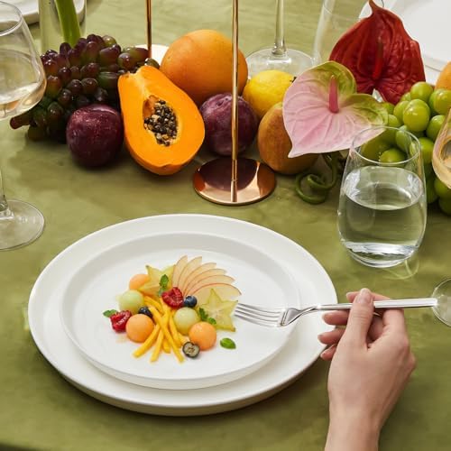 KINGSTONE 4-Piece 6.7-Inch Salad Forks, 18/10 Stainless Steel Dessert