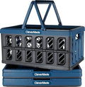 CleverMade Eco 24L Collapsible Shopping Basket, 3 Pack