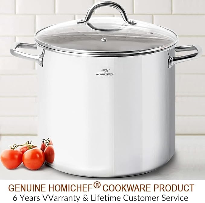 HOMICHEF 16 Quart LARGE Stock Pot - Image 7