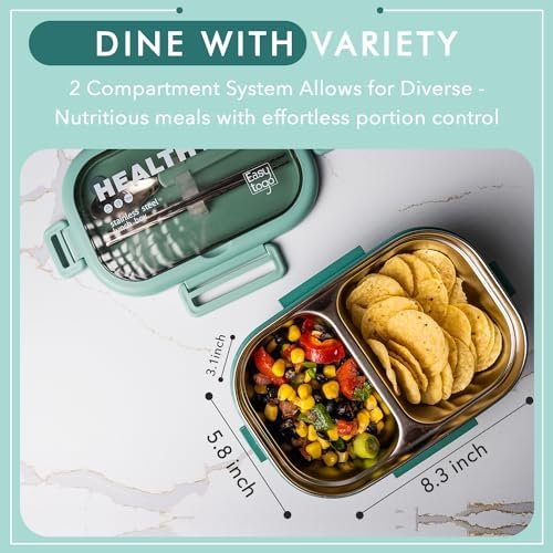 Easy Togo 28oz Stainless Steel Bento Lunch Box – Small Leakproof