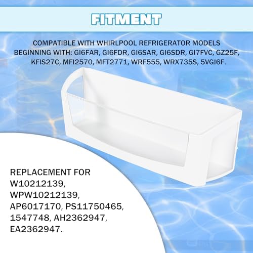 Kojem W10212139 WPW10212139 AP6017170 Refrigerator Door Shelf Bin