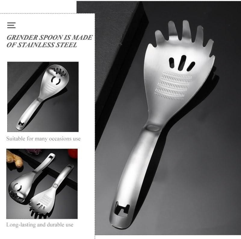 2pcs Stainless Steel Five in One Spoon for Noodles and Baby Food