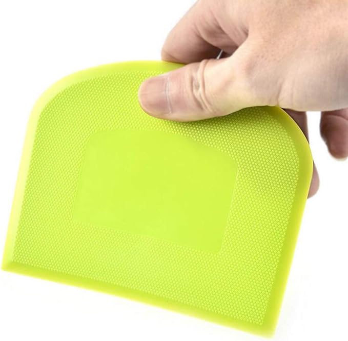 2 Pieces Dough Scraper Bowl Scraper Food-safe Plastic Dough Cutter Flexible - Image 5