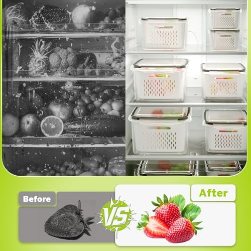 5 Pack Fruit Storage Containers for Fridge