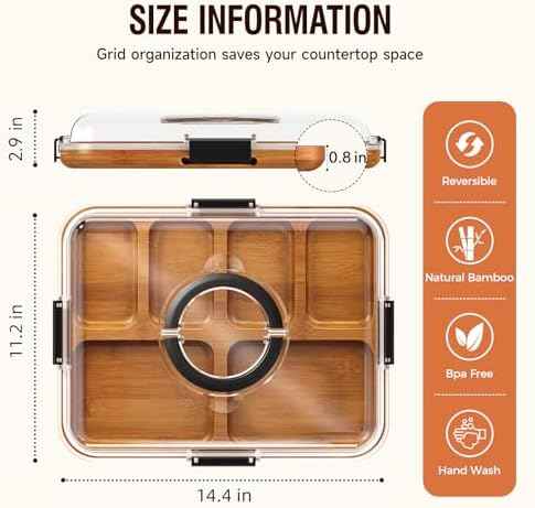 Renmxj Charcuterie Board with Lid, Carbonized Bamboo, Knives Set and Bowls