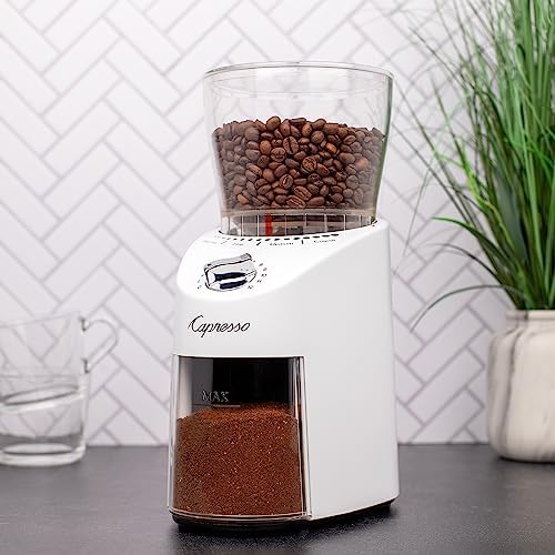 Capresso Infinity Plus Commercial Grade Burr Grinder, White