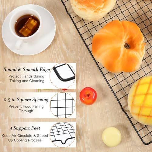 6Pcs 16x10 Inch Cooling Racks, Stainless Steel Baking Rack with