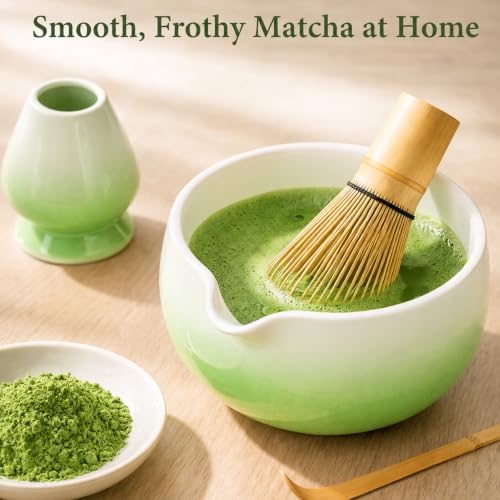 Matcha Whisk Set with Ceramic Bowl