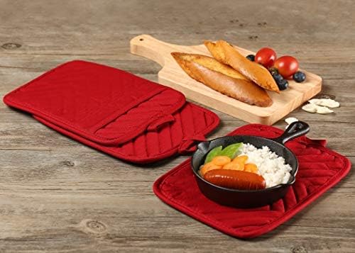 Oven Pot Holder with Pocket Cotton Heat Resistant Coaster Potholder Kitchen Hot - Image 5