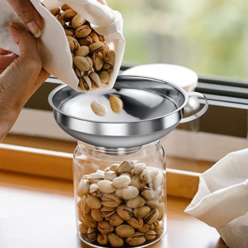 3 Pack Canning Funnel 3-in-1 Stainless Steel Funnel Set Wide Mouth