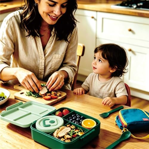 Kids Bento Lunch Box with 10 oz Insulated Food Jar for School