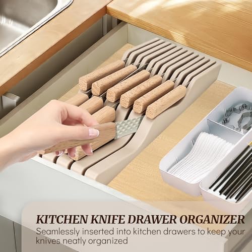 12-Piece Stainless Steel Knife Set with In-Drawer Block