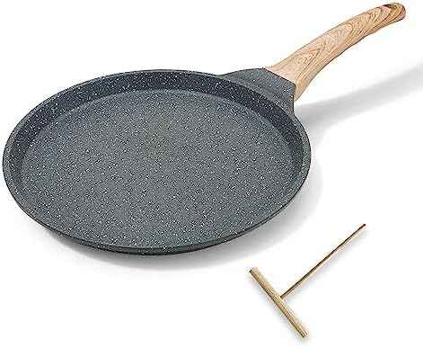 8 inch Crepe Pan, Nonstick Pan for Crepes Omelette Tortillas,Black