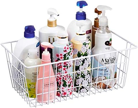 SANNO Freezer Baskets Wire Farmhouse Large Organizer Storage Bins Rack