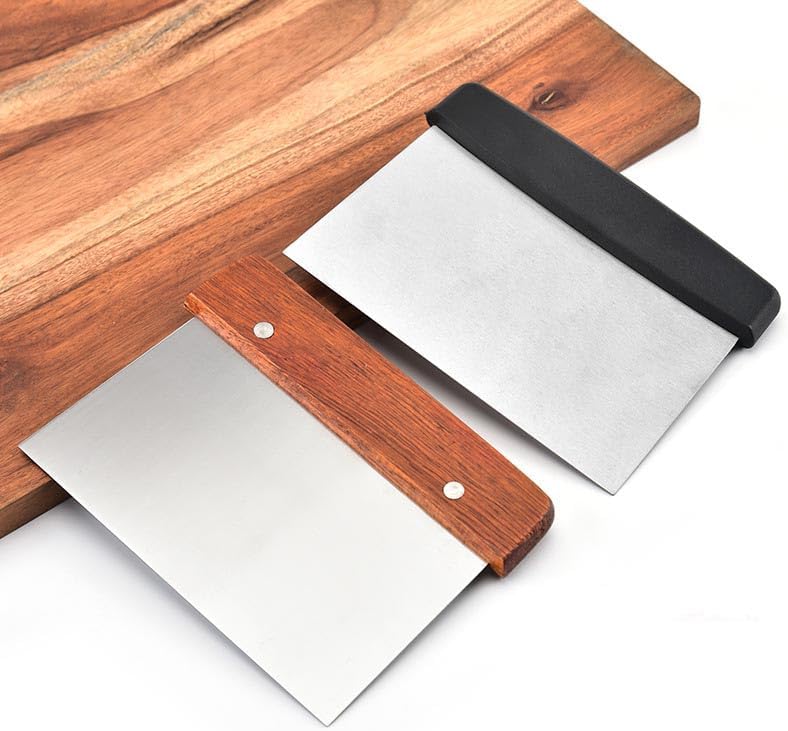Stainless Steel Scraper & Chopper (2 Pack), Stainless Steel Dough