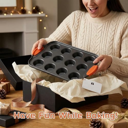 4 Pcs Mini Cheesecake Pans with Silicone Handle Anti Heat Nonslip