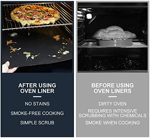 Meegoo Oven Liners for Bottom of Oven, 2 Pack, 15.74 x 23.62 in