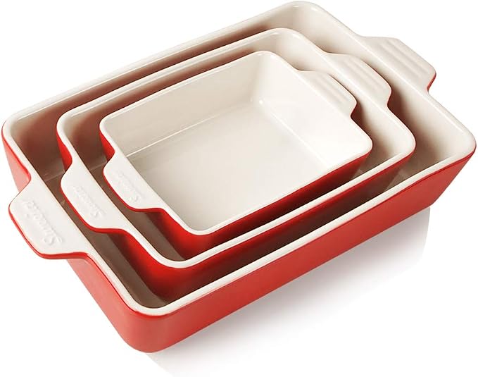Sweejar Ceramic Bakeware Set, Rectangular Baking Dish by Sweejarco1949