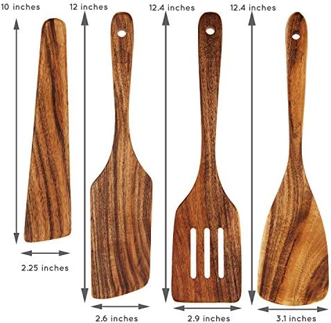 Wooden Spatula and Spoon Cooking Utensil Set