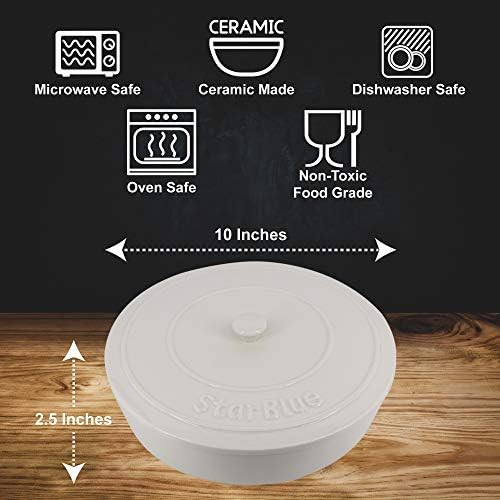 10 Inches Ceramic Tortilla Warmer by StarBlue with Free Recipes ebook