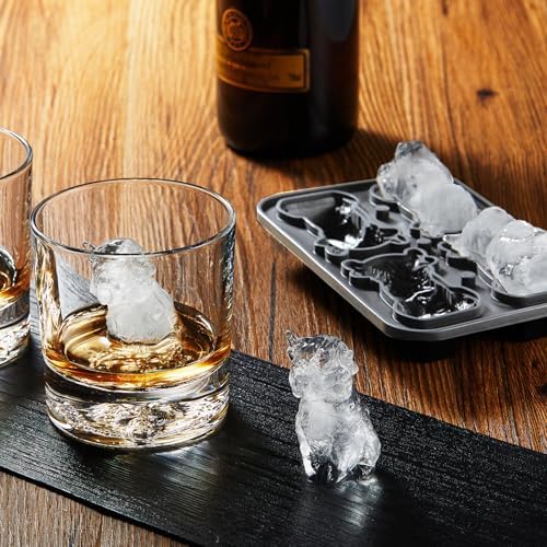 Nax Caki 3D Highland Cow Ice Cube Tray, Large Silicone Fun Shapes Ice