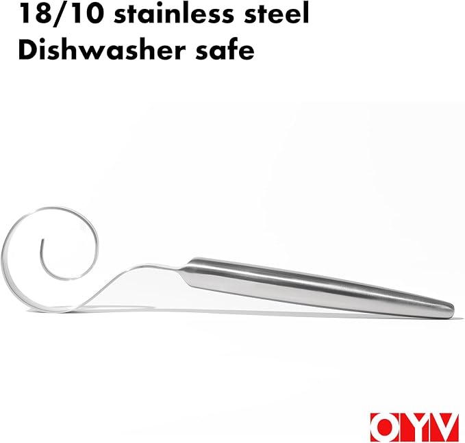 OYV 12" Seamless Dough Whisk, 18/10 Stainless Steel Bread Whisk, Danish Whisk - Image 5