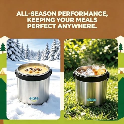 Elate 2-Quart/64oz Camp Crock Thermos Wide-Mouth Thermal Container