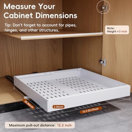 Pull Out Cabinet Organizer, 21"Deep Slide Out Drawers for Kitchen