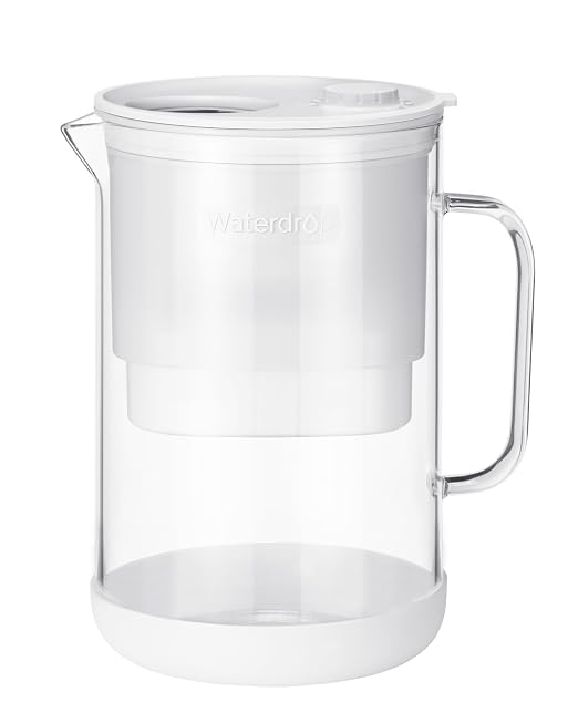 Waterdrop PT-09W 10-Cup Large Glass Water Filter Pitcher, Eco-Friendly by Waterdrop