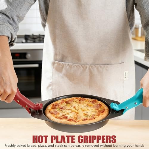 4PCS Hot Plate Gripper Tongs, Silicone
