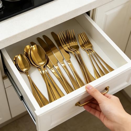 20 Piece Stainless Steel Flatware Set,Cutlery Utensil Silverware Set