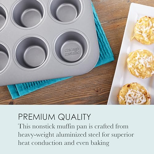 Chicago Metallic Commercial II Non-Stick 12-Cup Muffin Pan. Make