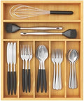 Lifewit Bamboo Silverware Drawer Tray, 12.9 x 16.5