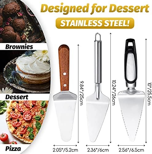 Patelai 3 Pcs Stainless Steel Pie Server Set