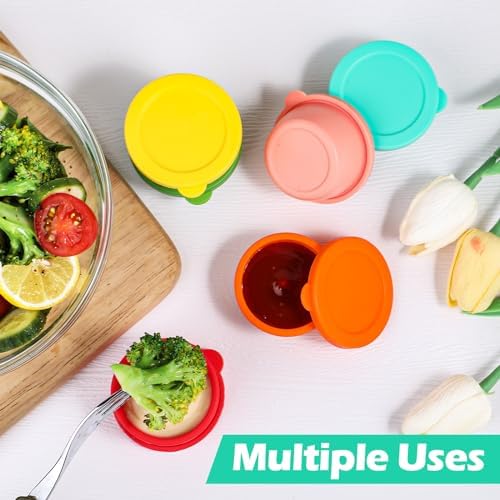 Webake Silicone Salad Dressing Container To Go, 1.6oz Mini Reusable