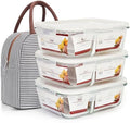 DAS TRUST 3-Pack Glass Food Storage Containers with Lids
