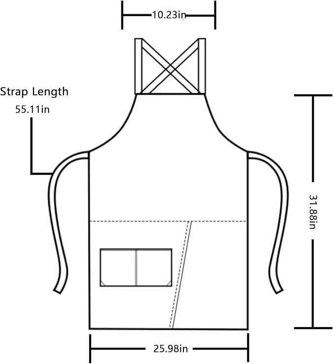 KITCHIEF Pottery Apron Split Leg, Cross Back Chef Apron - Image 5