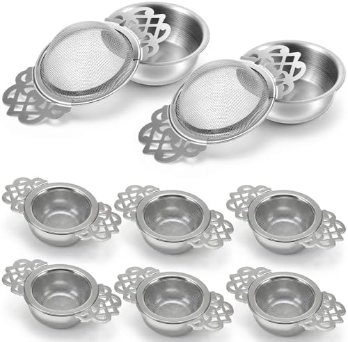 8 Pack Stainless Steel Tea Drain Strainer, Tea Filter Mesh, Teas Drip